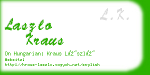 laszlo kraus business card